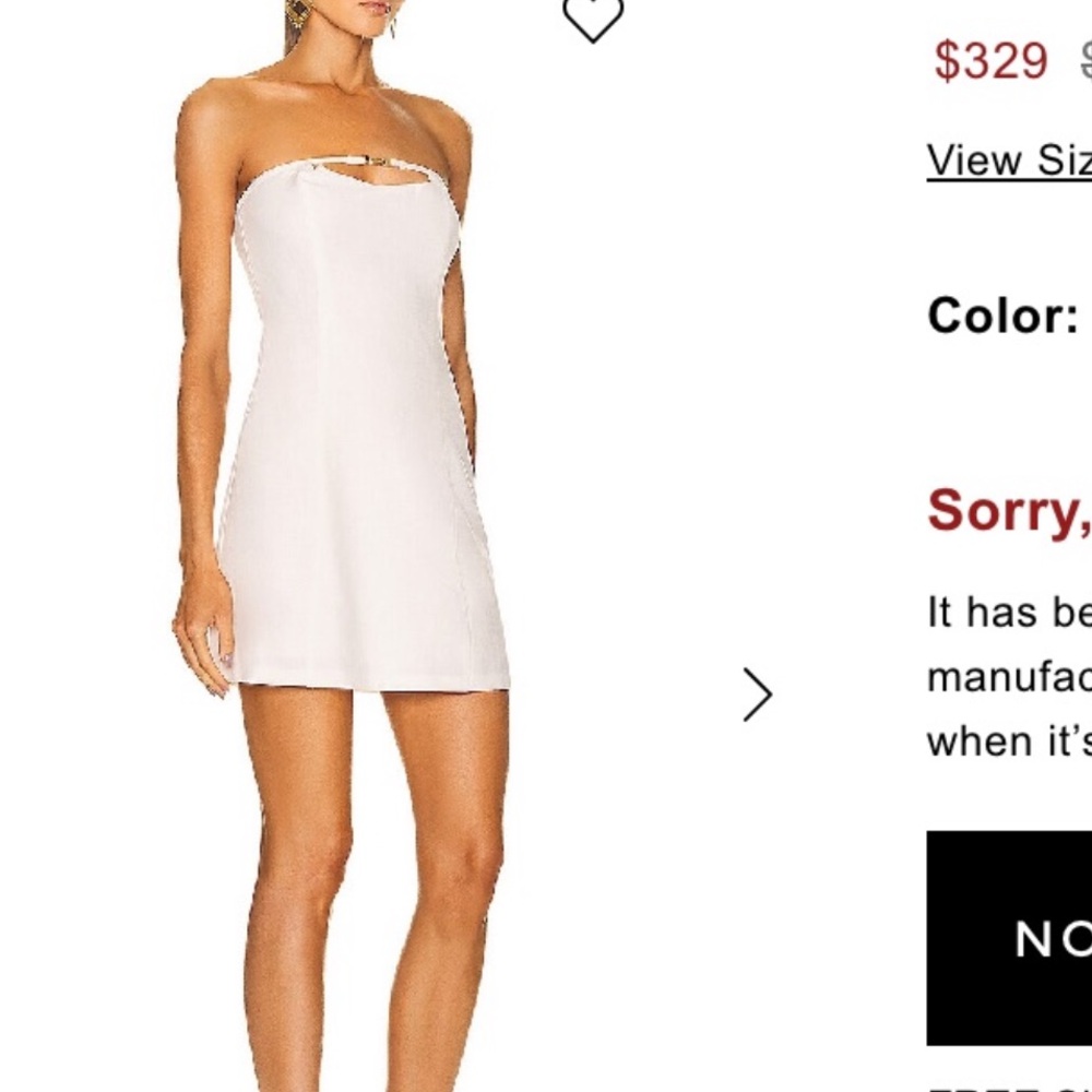 Cult Gaia Strapless White Mini Dress